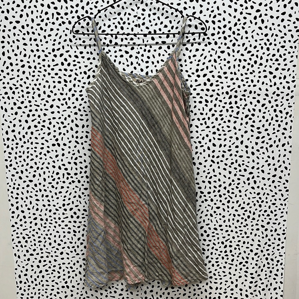 Flax Striped Mini Dress - Multicolor